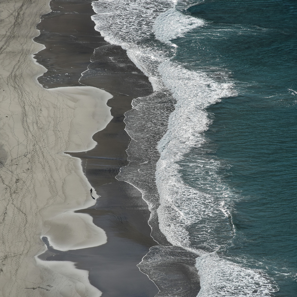 Serene Beach Walk by Lex Molenaar — canvas wall art