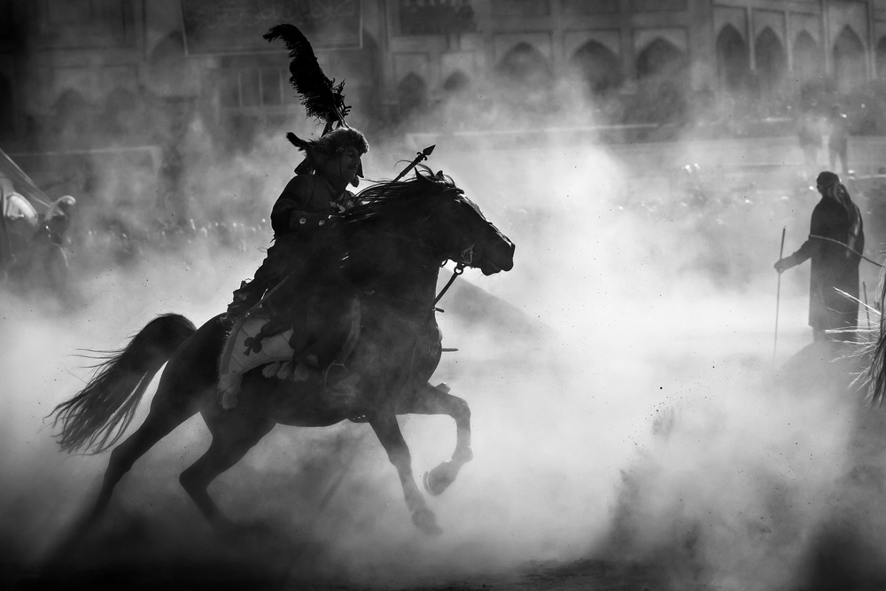 Warrior Rider in Dust by Mohammadreza Momeni — canvas wall art