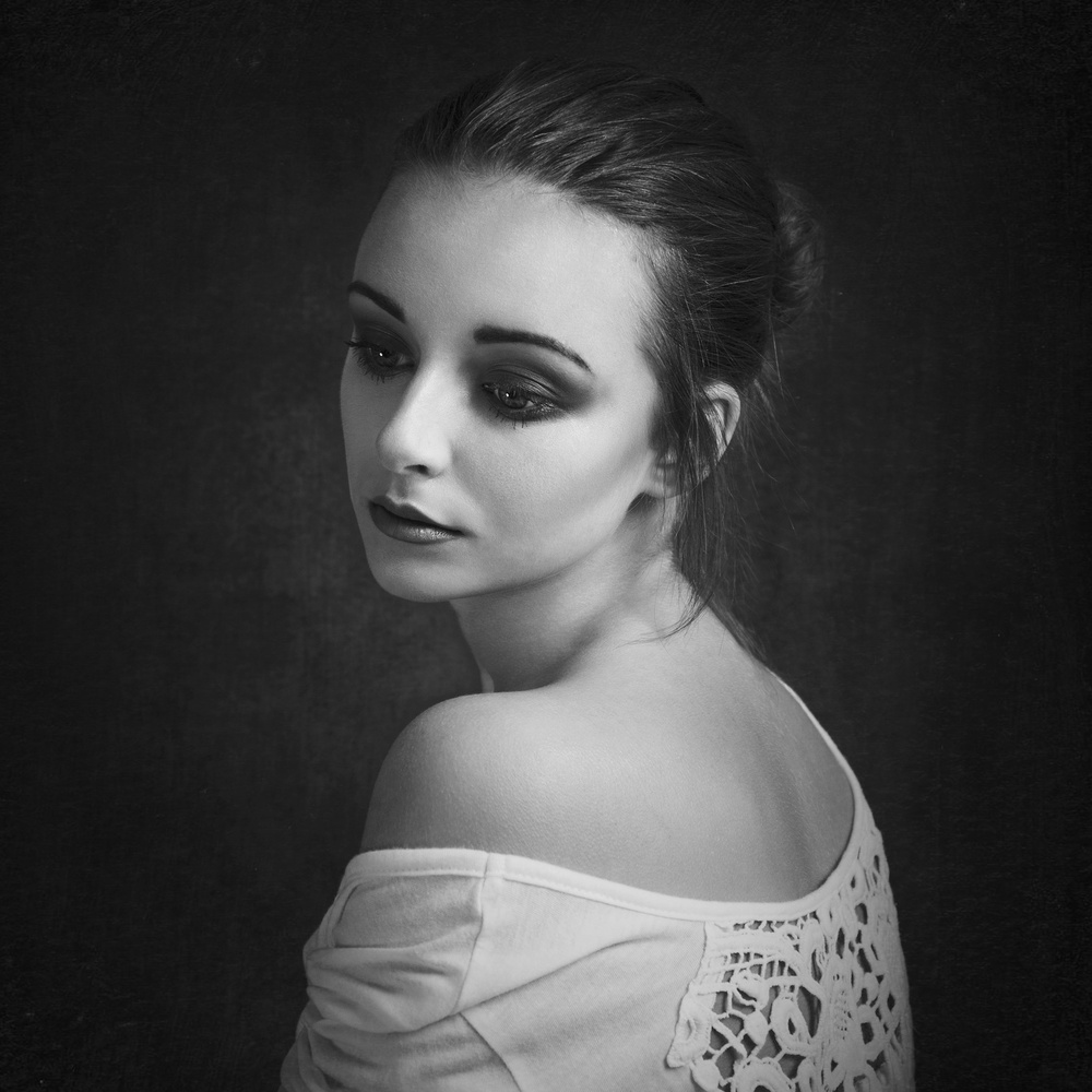 Elegant Pensive Woman by Jozef Kiss — canvas wall art