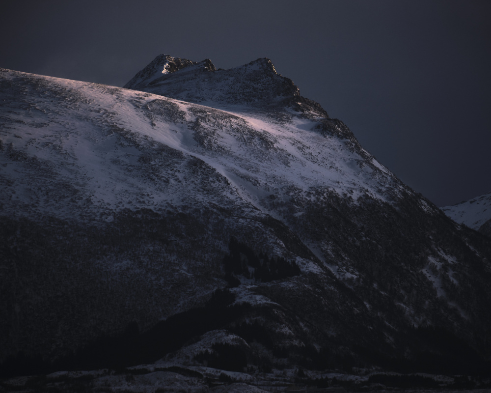 Dramatic Mountain Glow by Hamed Bank — canvas wall art