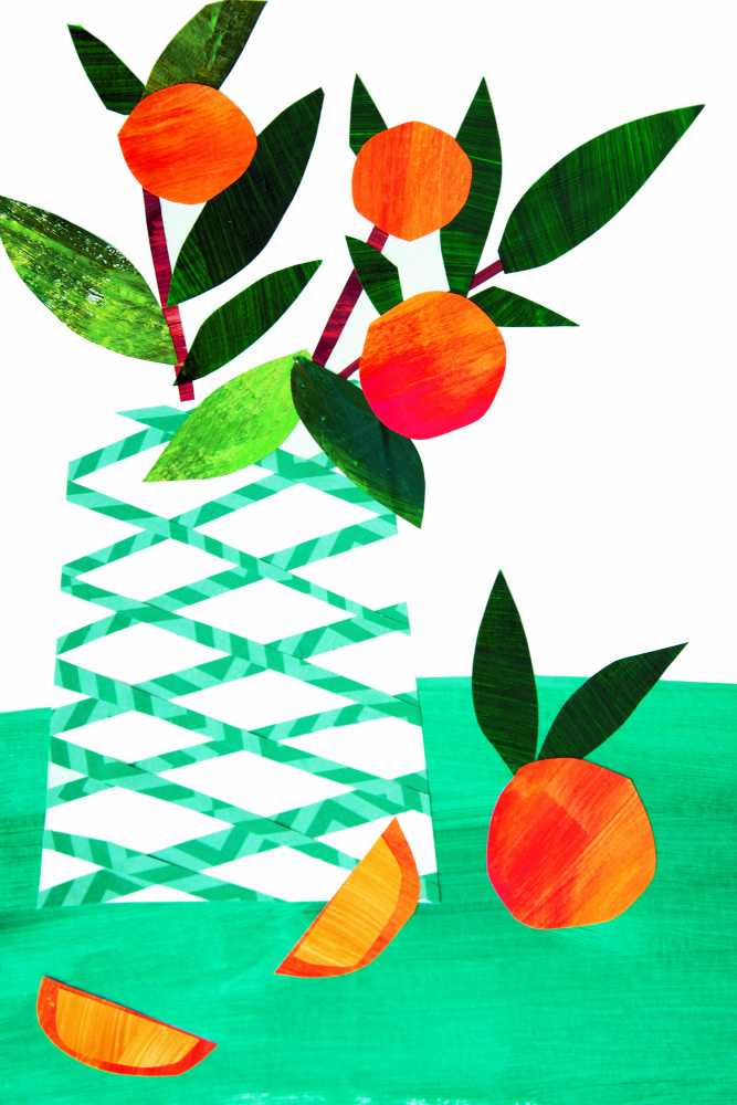 Vibrant Orange Still Life by Shelley Hampe — canvas wall art