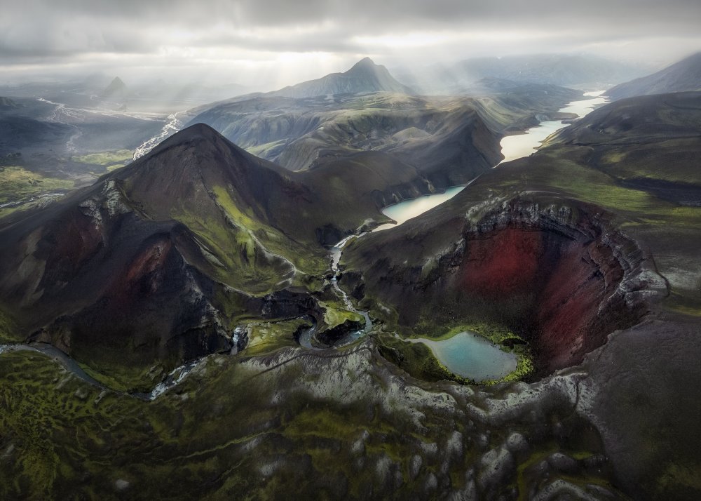 Volcanic Crater Landscape by Clara Gamito — canvas wall art