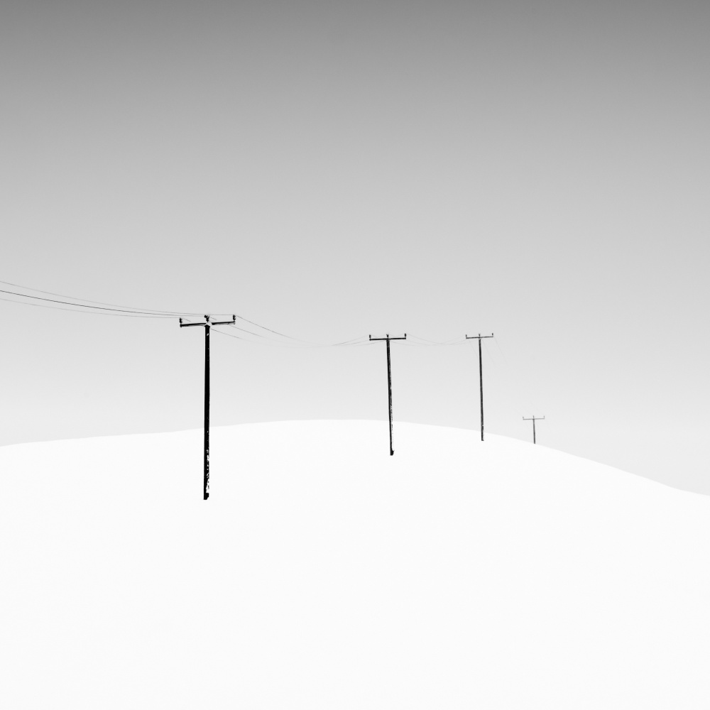Minimal Winter Poles by Alexej Schulz — canvas wall art