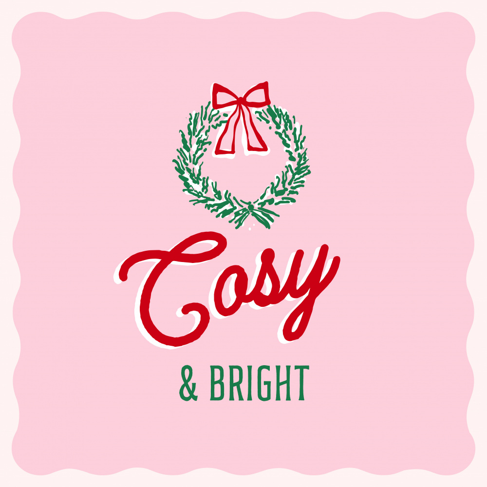 Cosy & Bright Wreath by Dominique Vari — canvas wall art