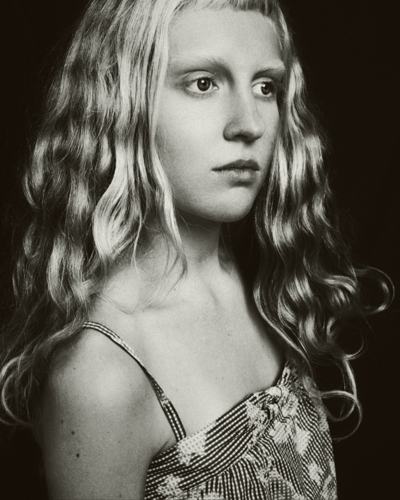 Pensive Blonde Gaze by Steffen Lauterbach — canvas wall art