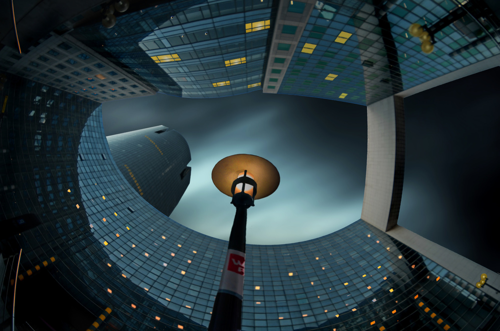 Modern City Night by Pierre Bacus — canvas wall art