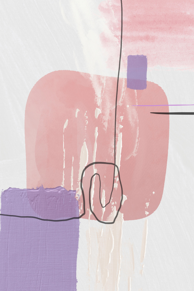 Modern Abstract Pastel Lines by Sally Ann Moss — canvas wall art