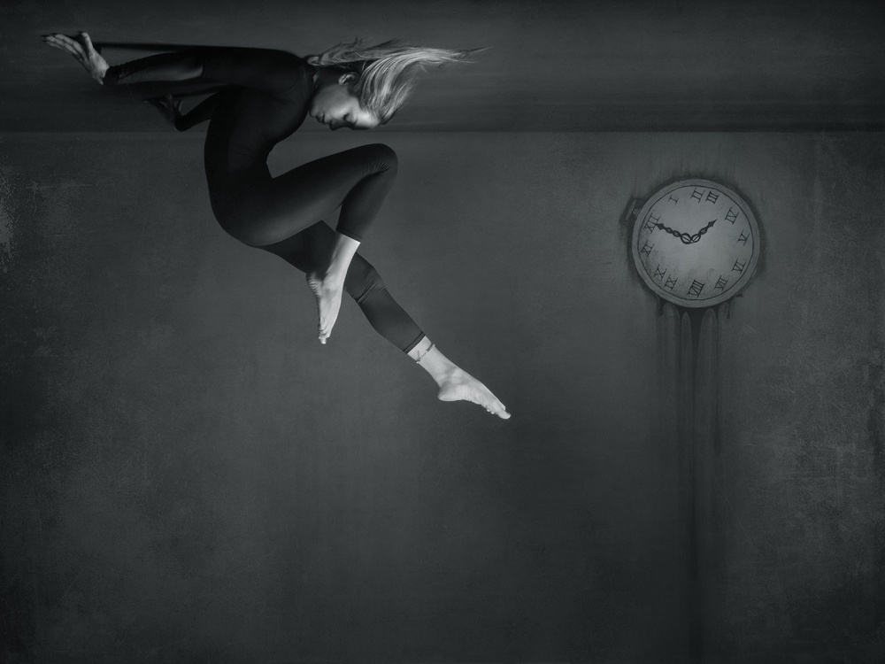 Woman Suspended in Time by Moein Hasheminasab — canvas wall art