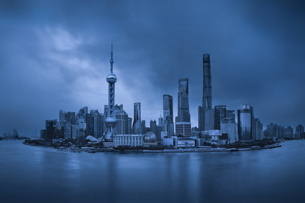 Dramatic Pudong Skyline by Leah Xu — canvas wall art