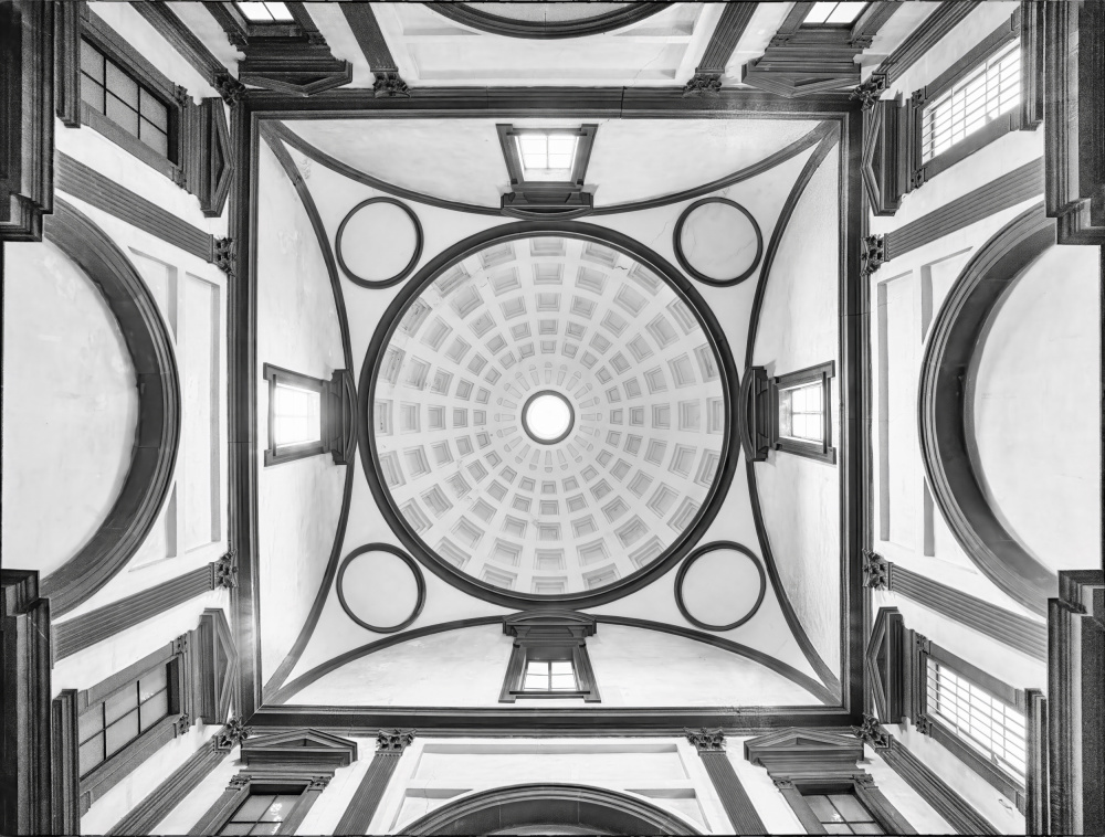 Classical Ceiling Symmetry by carlo borgatelli — canvas wall art