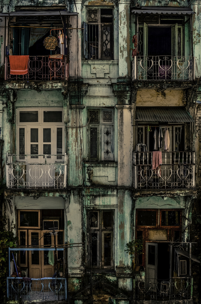 Weathered Urban Facade by Marcus Blok — canvas wall art