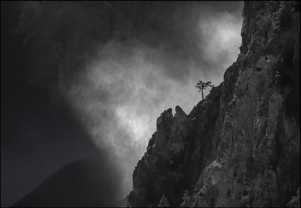 Misty Mountain Sentinel by Feng Qin — canvas wall art