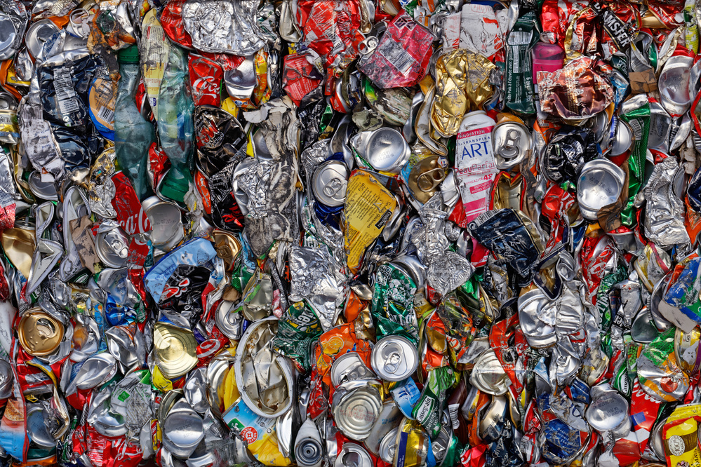 Vibrant Crushed Cans by Francois Casanova — canvas wall art