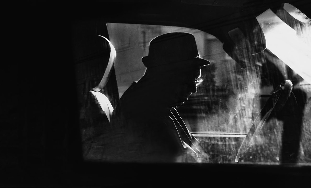 Man In Hat Silhouette by Tina Kim — canvas wall art