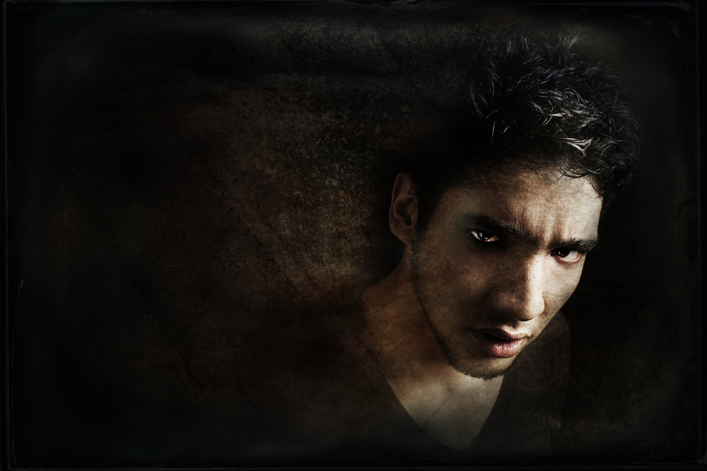 Intense Dark Gaze by Melissa Osorio — canvas wall art