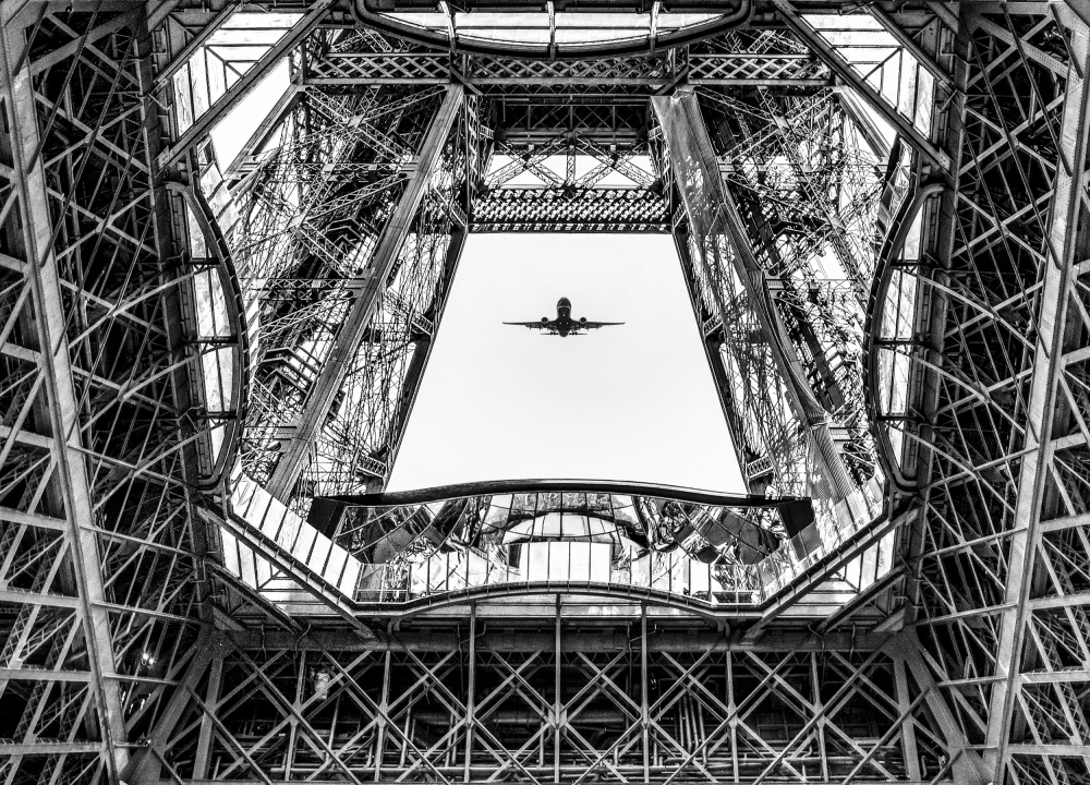 Eiffel Tower Flyover by Laruelle Philippe — canvas wall art