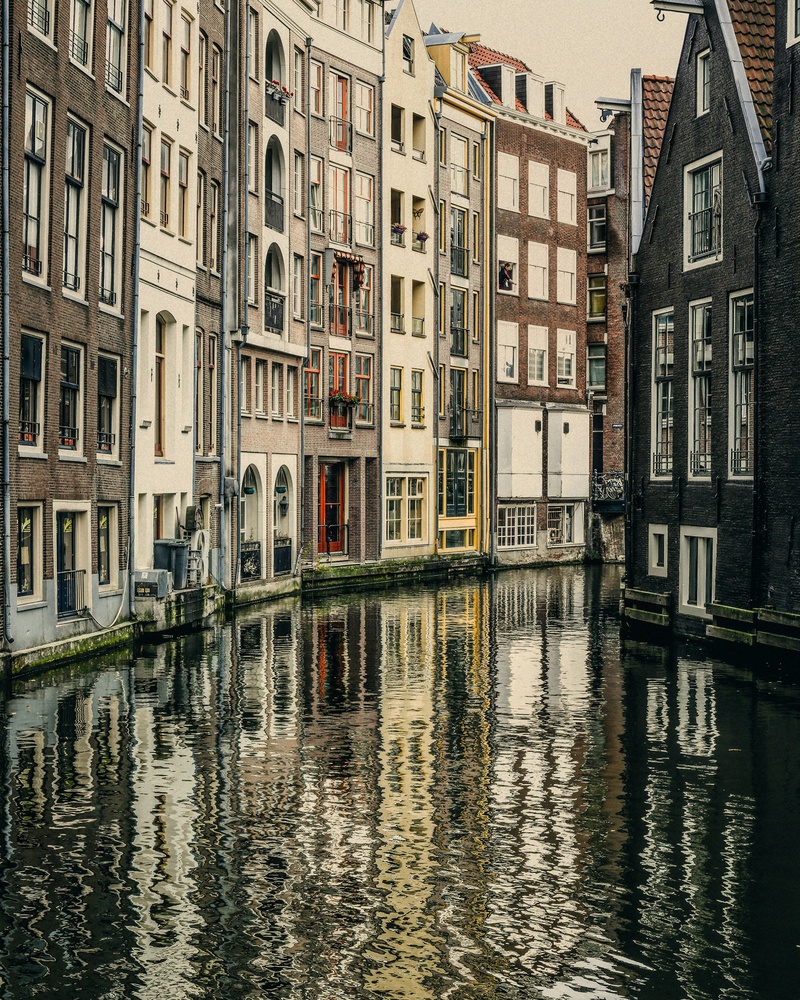 Historic Canal Reflections by Andrej Nihil — canvas wall art