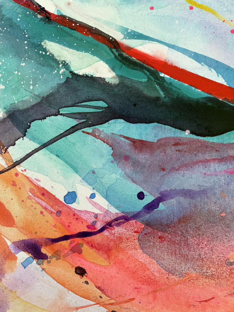 Vibrant Abstract Flow by Anna Viklund — canvas wall art