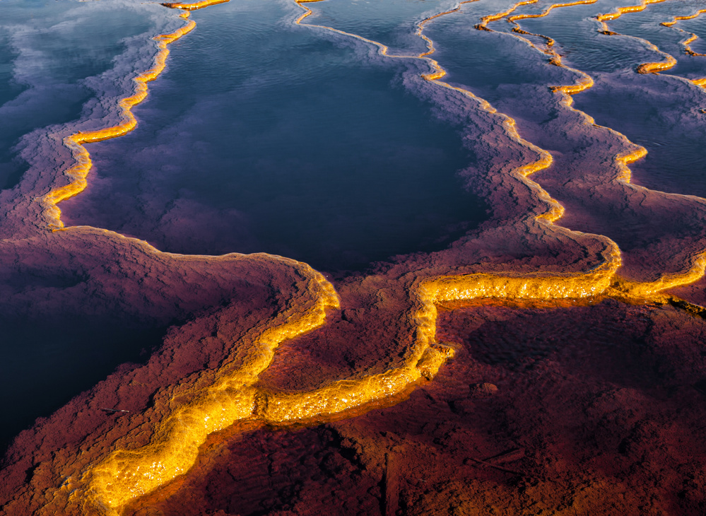 Fiery Water Channels by Emilio Pino — canvas wall art