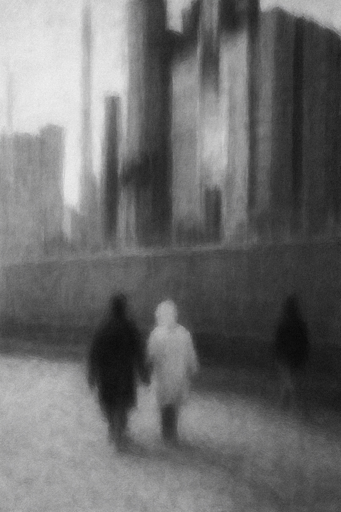 Mysterious Urban Figures by Parole Kim — canvas wall art