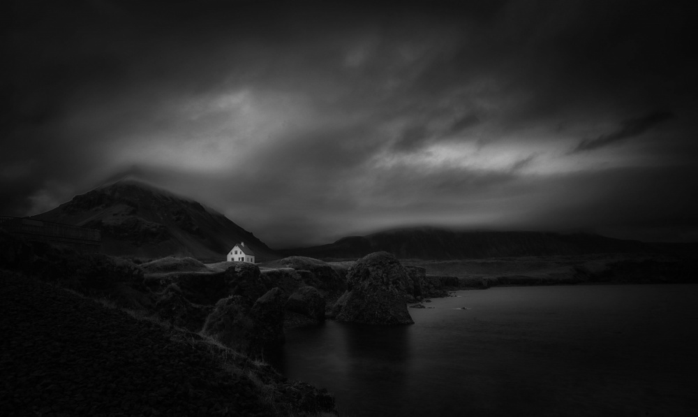 Solitary Coastal House by Saskia Dingemans — canvas wall art