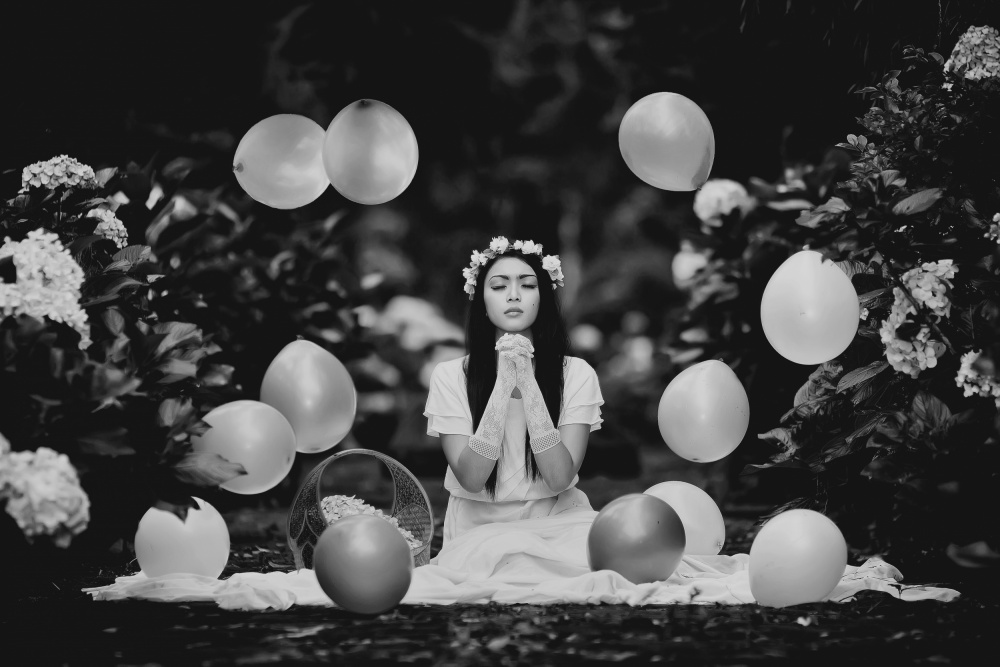 Ethereal Garden Prayer by Yugie Potret — canvas wall art