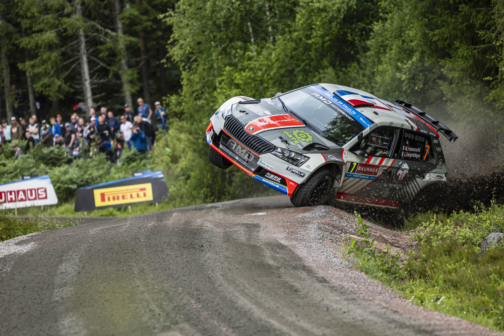 Dynamic Rally Racing by ATTILA SZABO — canvas wall art