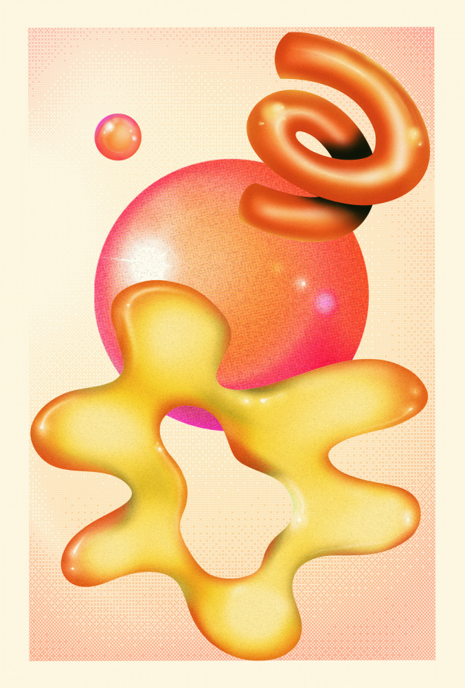 Vibrant Fluid Shapes by The Art Concept — canvas wall art