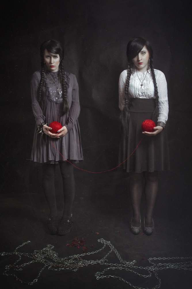 Gothic Sisters Connection by Angelina Goncharova — canvas wall art