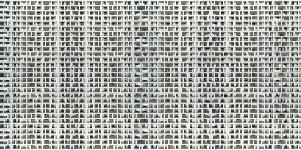 Geometric Building Facade by Rolf Mauer — canvas wall art