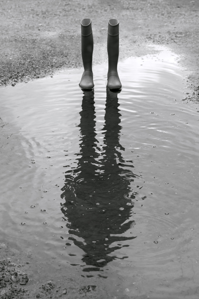Rain Boots Reflection by Giorgio Toniolo — canvas wall art