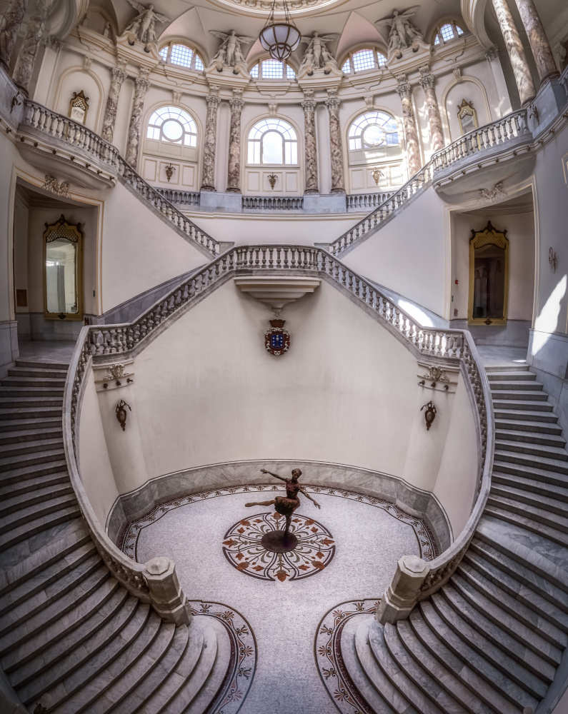 Grand Staircase Ballet Dancer by Ole Moberg Steffensen — canvas wall art