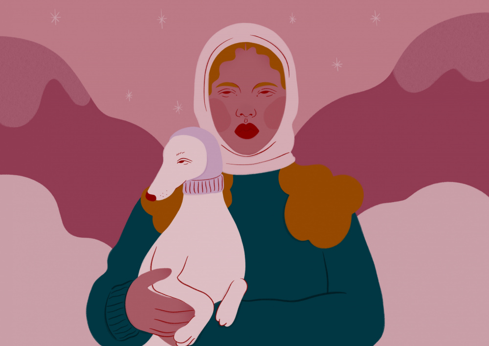 Cozy Winter Companions by Ida Alvarsson — canvas wall art