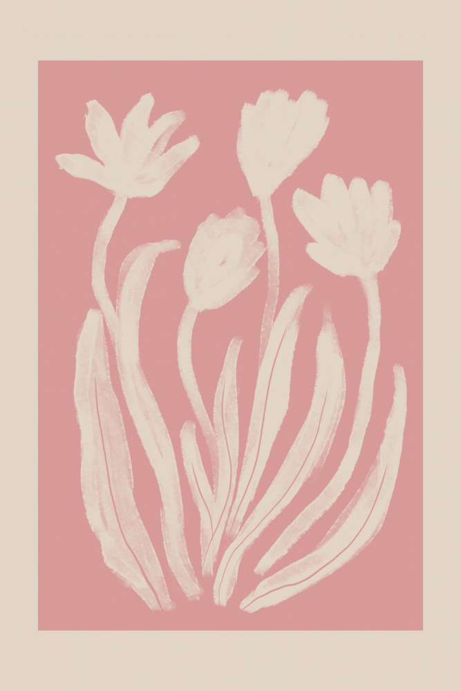 Soft Pink Botanicals by Melloi Art Prints — canvas wall art