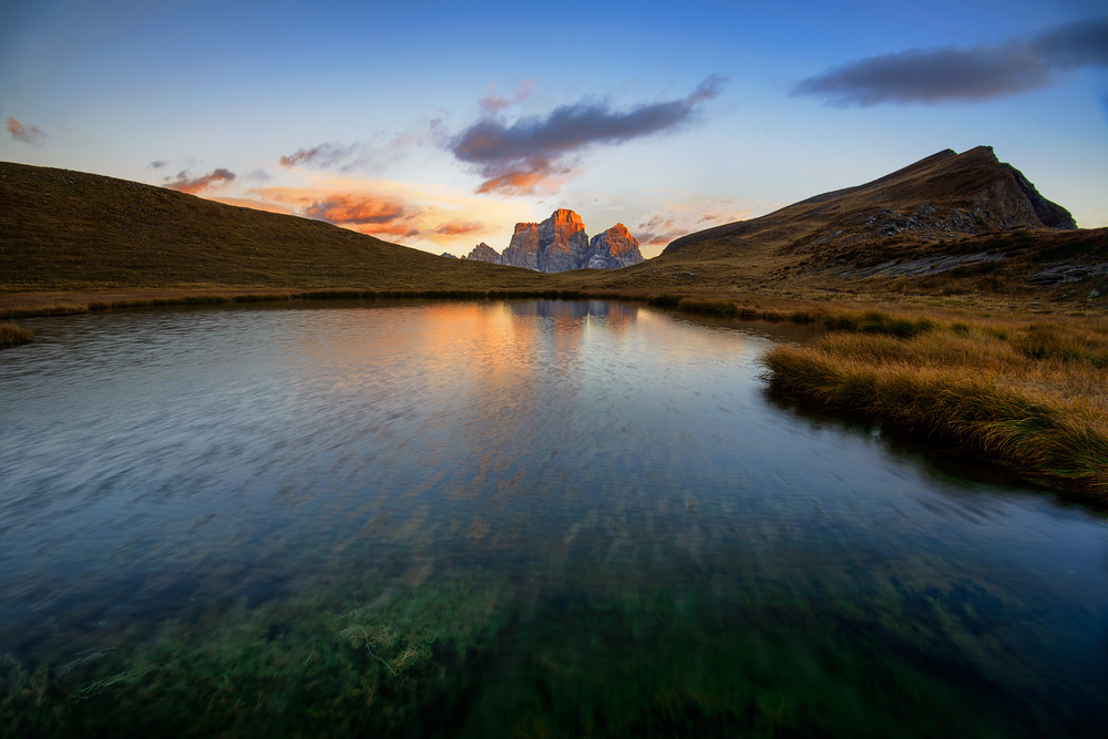 Alpine Lake Glow by Massimo Baroni — canvas wall art