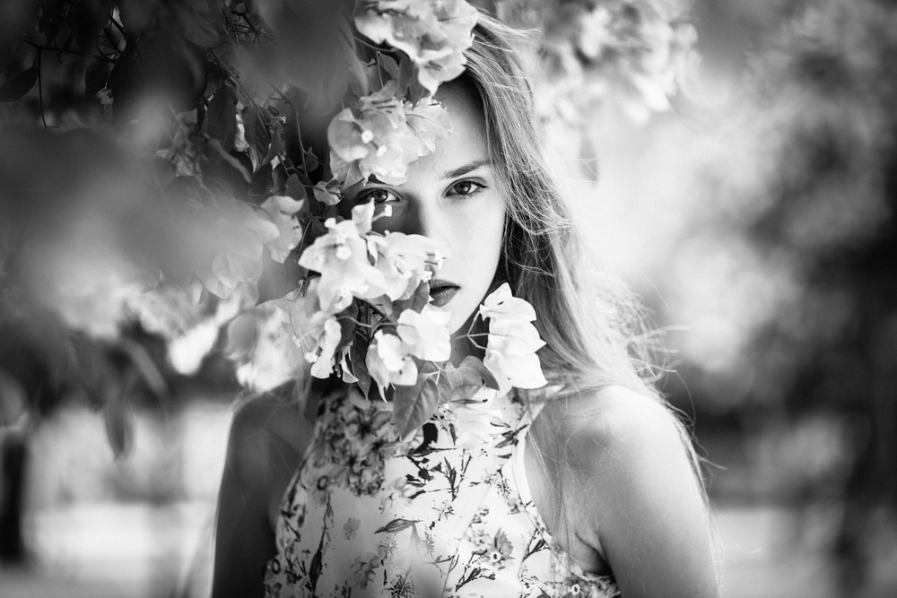 Mysterious Floral Gaze by TORU MATSUNAGA — canvas wall art