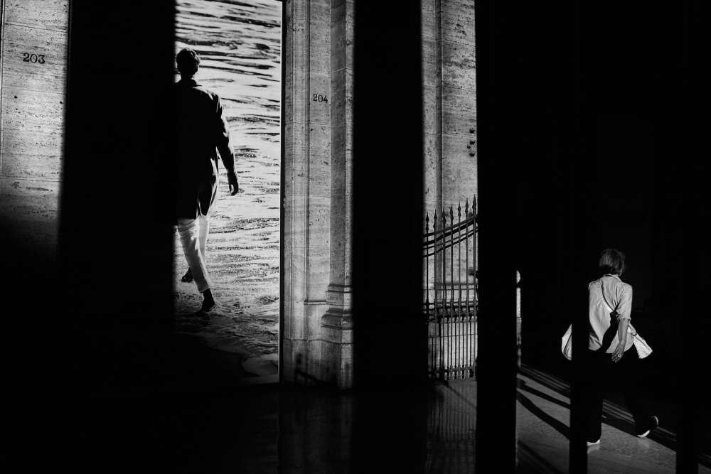 Shadows and Light Walk by Antonio Grambone — canvas wall art