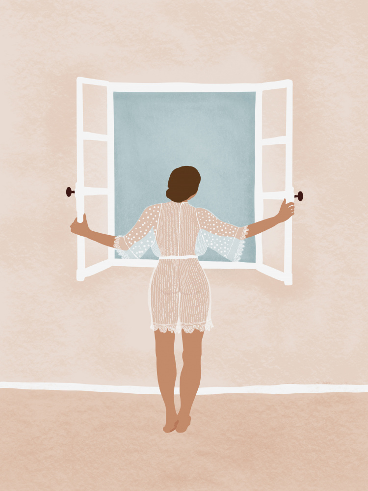 Serene Morning Window by Ceyda Alasar — canvas wall art