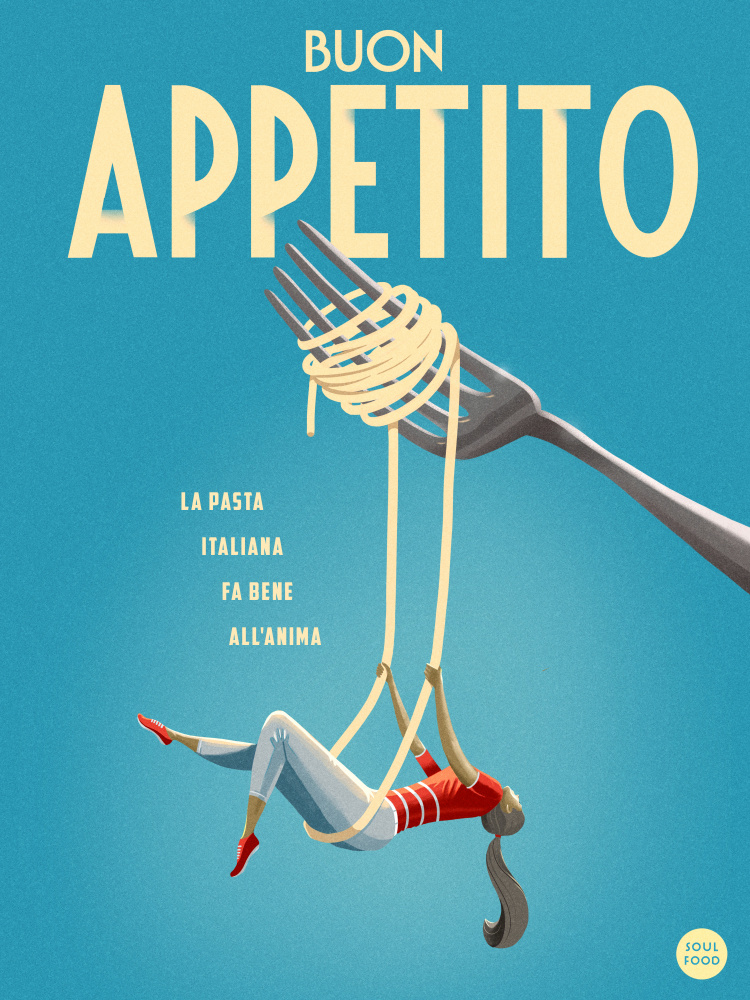 Buon Appetito Swing by Mark Harrison — canvas wall art