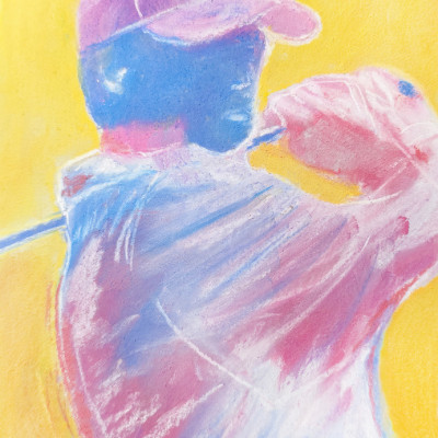 Vibrant Golf Swing