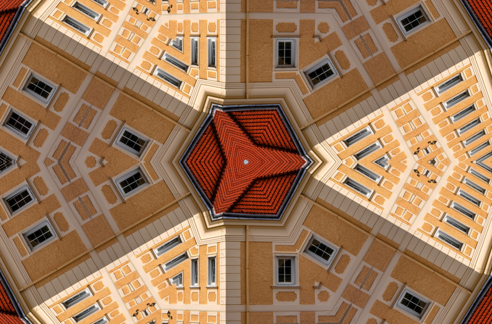 Geometric Building Pattern by Miro Susta — canvas wall art