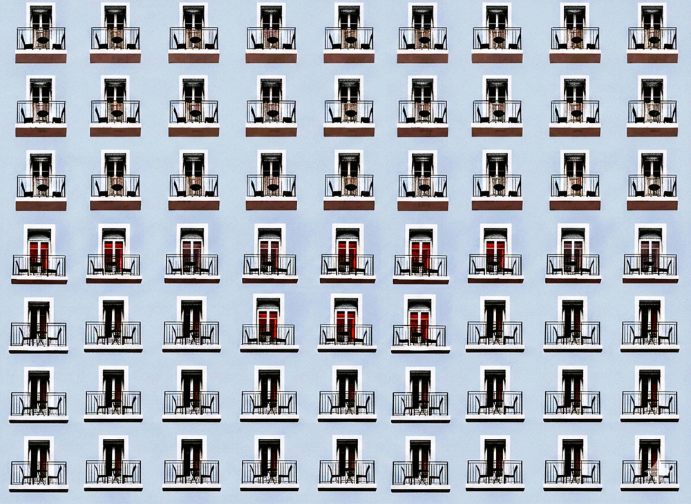 Urban Balcony Pattern by Arnon Orbach — canvas wall art
