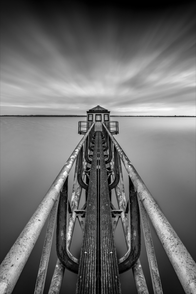 Minimalist Pier to Structure by Chris Coenders — canvas wall art