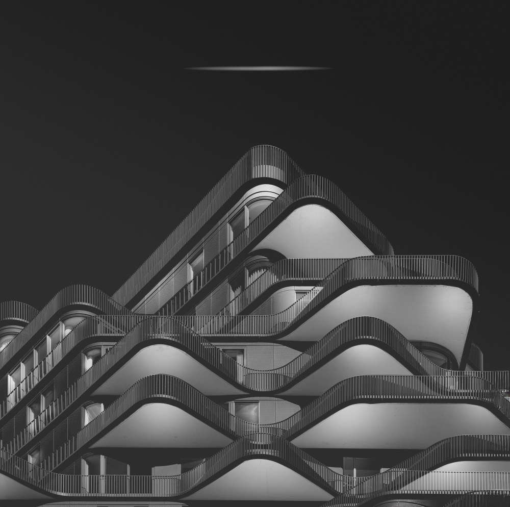 Modern Wavy Architecture by Molly Fu APA — canvas wall art