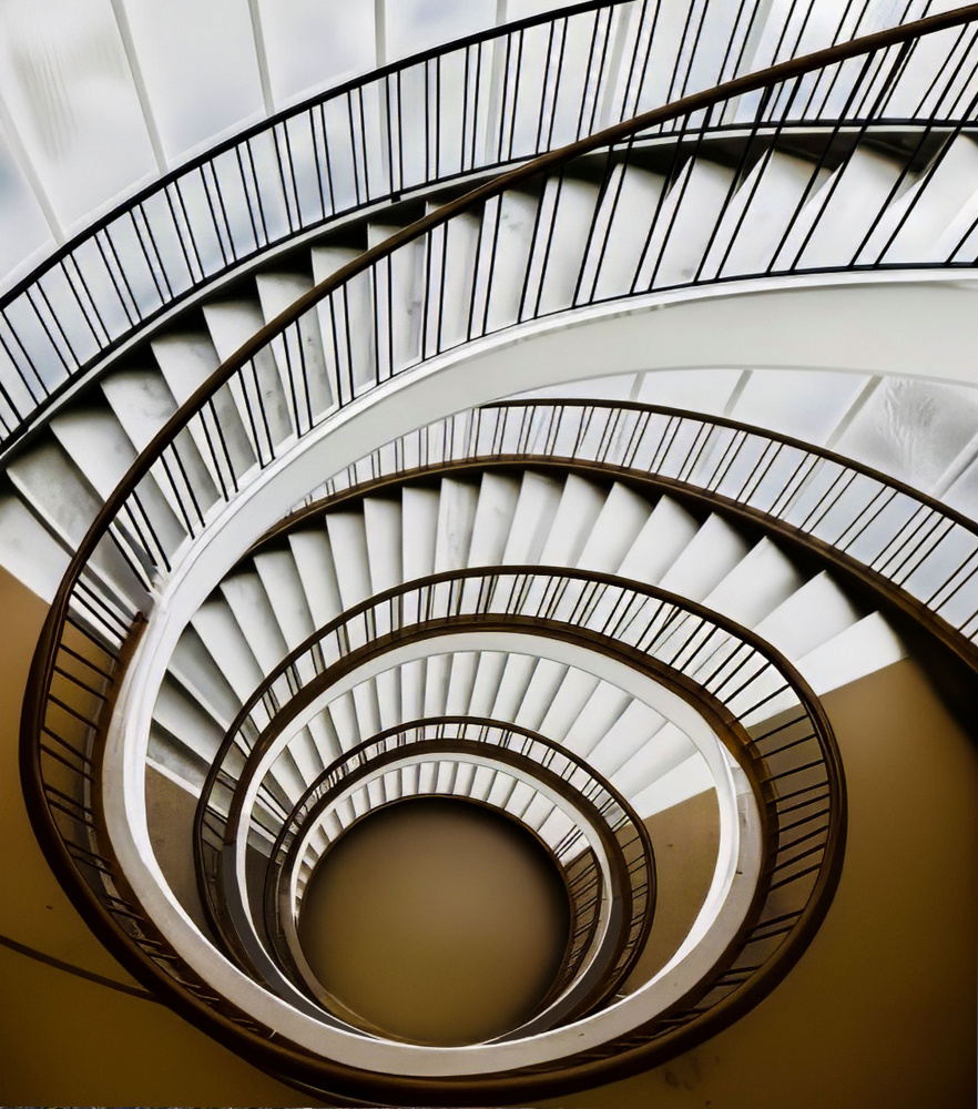 Infinite Spiral Staircase by Arnon Orbach — canvas wall art