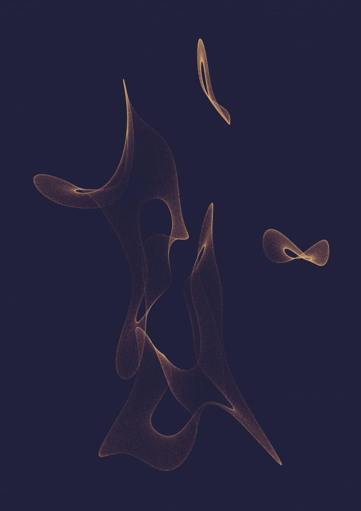 Golden Ethereal Flow by AV11 — canvas wall art