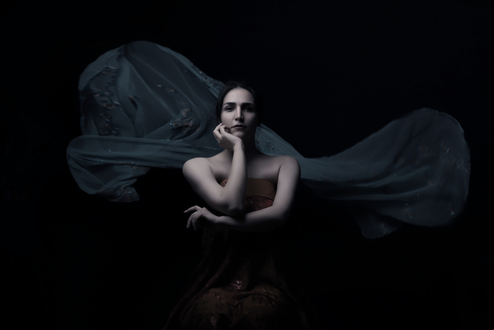 Ethereal Woman in Motion by Moein Hasheminasab — canvas wall art