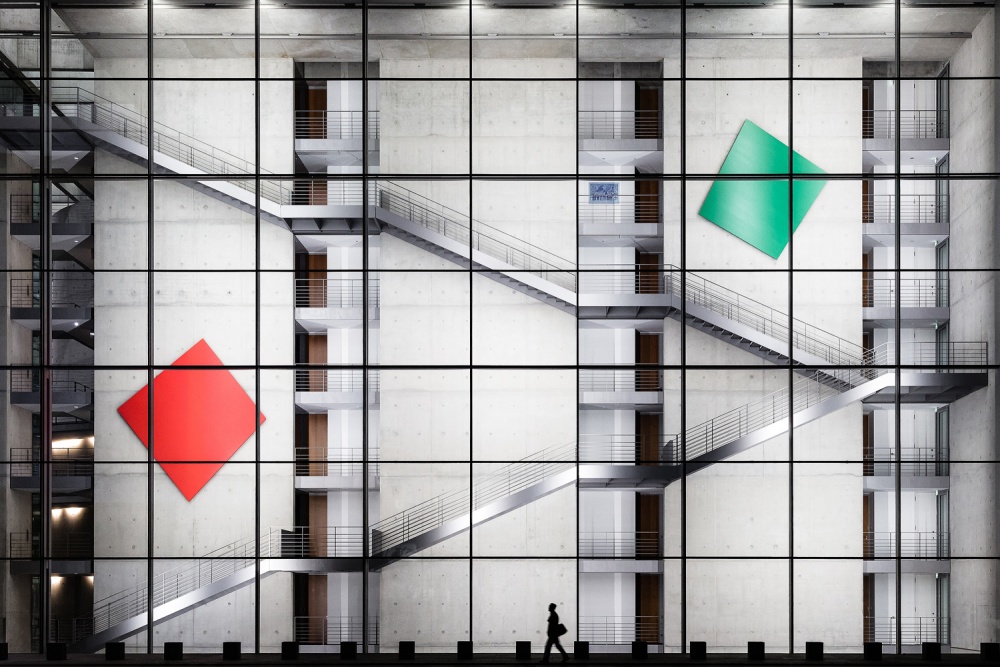 Minimalist Building Geometry by Hervé Loire — canvas wall art