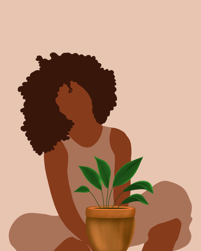 Plant Mom by Carelle N'guessan — canvas wall art