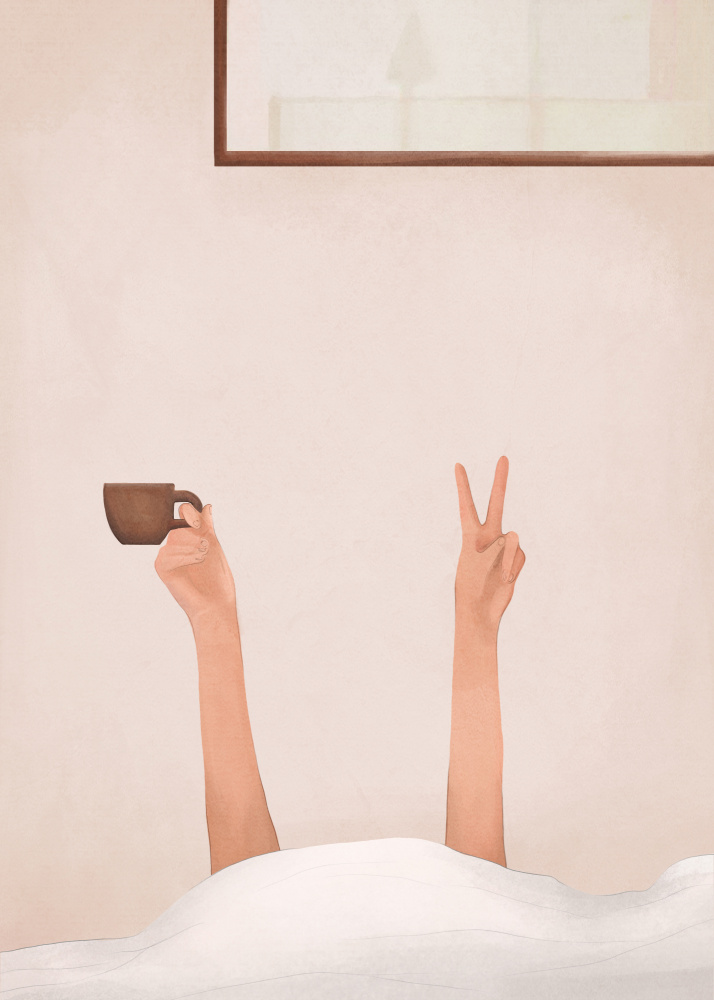 Morning Coffee Peace by Flow Line — canvas wall art